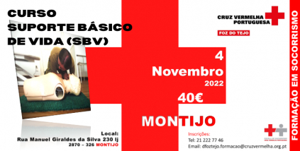 CURSO SUPORTE BÁSICO DE VIDA - SBV | 4 de Novembro 2022 | MONTIJO